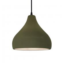 Justice Design Group CER-6563-MGRN-MBLK-BKCD - Medium Droplet 1-Light Pendant