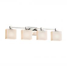 Justice Design Group FSN-8424-55-OPAL-CROM - Tetra 4-Light Bath Bar