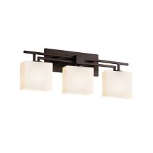 Justice Design Group FSN-8703-55-OPAL-DBRZ - Aero 3-Light Bath Bar