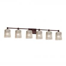 Justice Design Group GLA-8426-26-CLRT-DBRZ - Tetra 6-Light Bath Bar