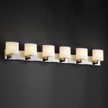 Justice Design Group FSN-8926-10-OPAL-MBLK - Modular 6-Light Bath Bar