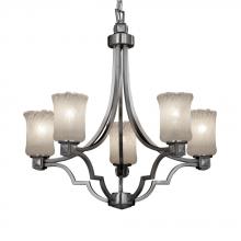 Justice Design Group GLA-8500-16-GLDC-NCKL - Argyle 5-Light Chandelier