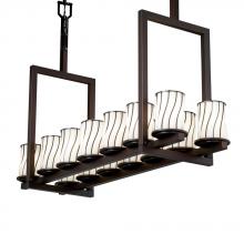 Justice Design Group WGL-8769-10-SWCB-MBLK - Dakota 14-Light Bridge Chandelier (Short)