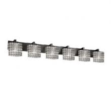 Justice Design Group WGL-8926-30-GRCB-MBLK - Modular 6-Light Bath Bar