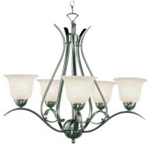 Trans Globe 9285 BN - Aspen 5-Light, Single Tier, Bell Shaded Chandelier