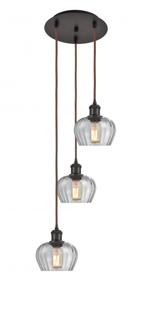 Fenton - 3 Light - 13 inch - Oil Rubbed Bronze - Cord Hung - Multi Pendant