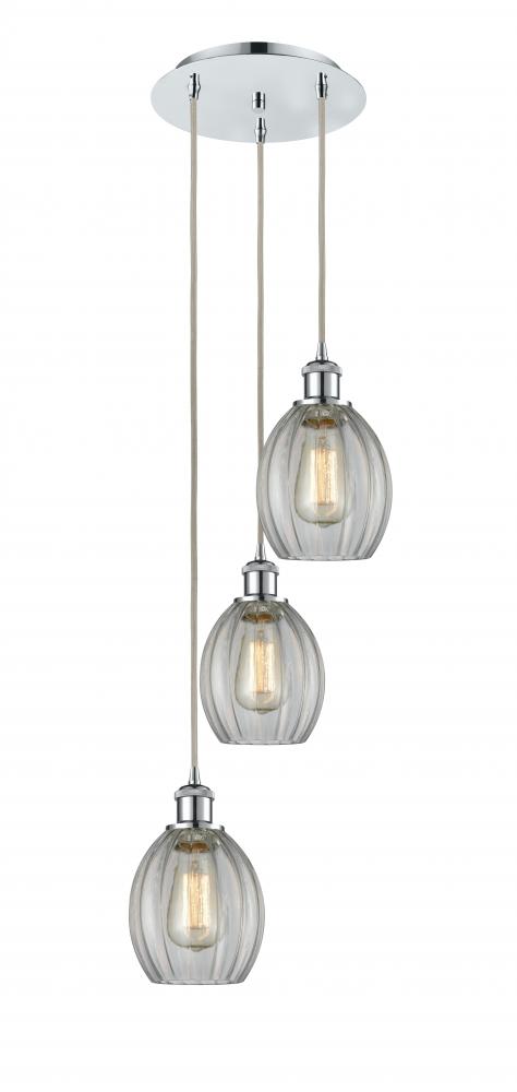 Eaton - 3 Light - 12 inch - Polished Chrome - Cord Hung - Multi Pendant