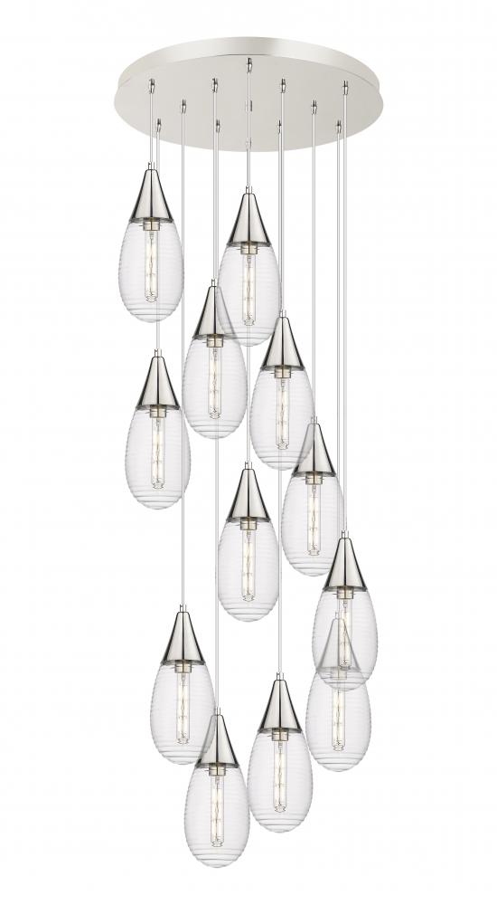 Malone - 12 Light - 25 inch - Polished Nickel - Multi Pendant