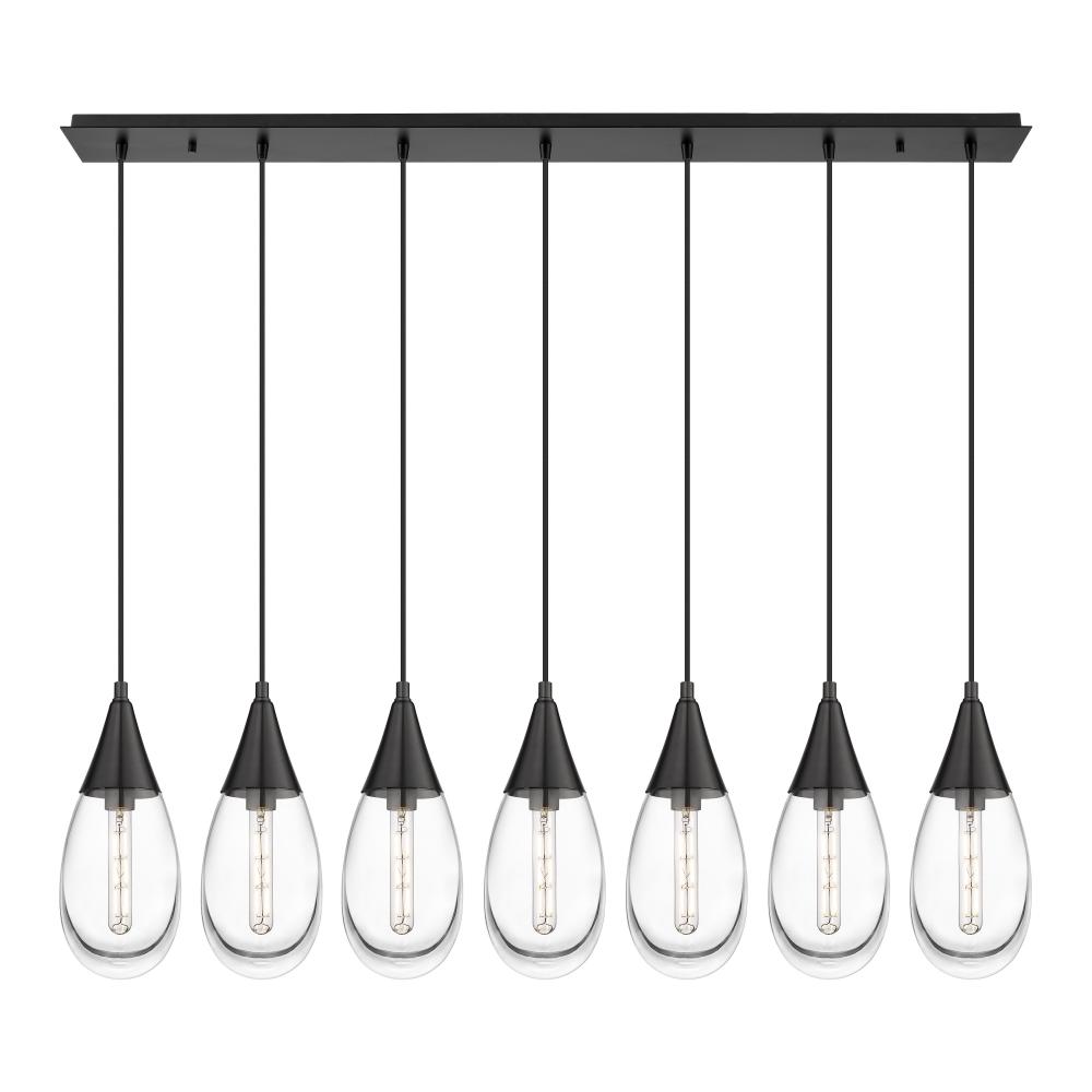 Malone - 7 Light - 50 inch - Matte Black - Linear Pendant