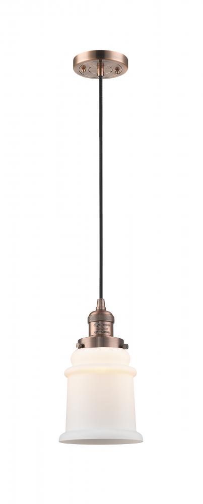 Canton - 1 Light - 6 inch - Antique Copper - Cord hung - Mini Pendant