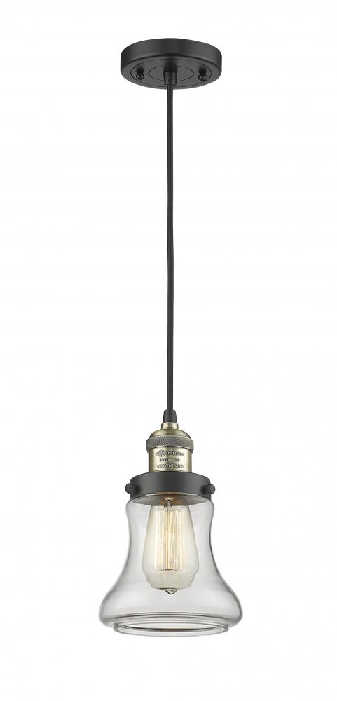 Bellmont - 1 Light - 6 inch - Black Antique Brass - Cord hung - Mini Pendant