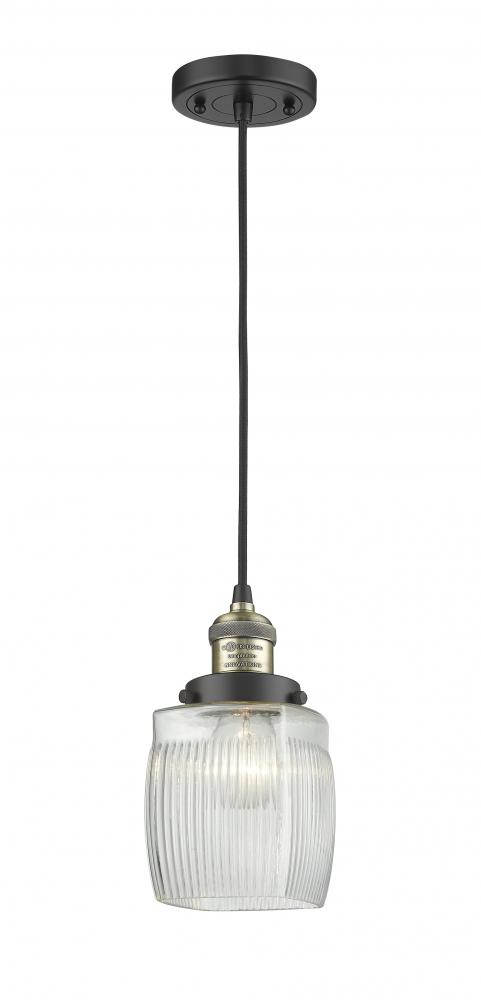 Colton - 1 Light - 6 inch - Black Antique Brass - Cord hung - Mini Pendant