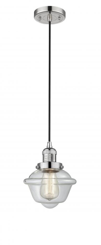 Oxford - 1 Light - 7 inch - Polished Nickel - Cord hung - Mini Pendant