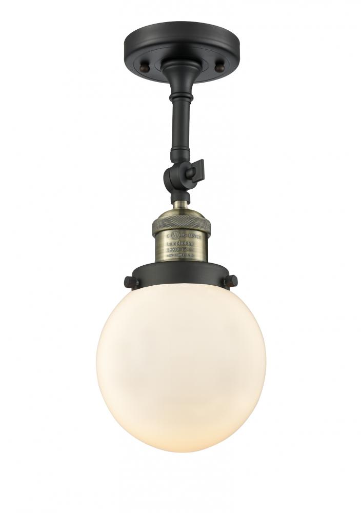 Beacon - 1 Light - 6 inch - Black Antique Brass - Semi-Flush Mount