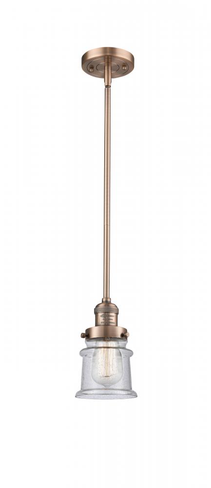 Canton - 1 Light - 5 inch - Antique Copper - Stem Hung - Mini Pendant