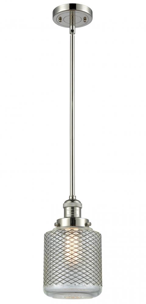 Stanton - 1 Light - 6 inch - Polished Nickel - Stem Hung - Mini Pendant