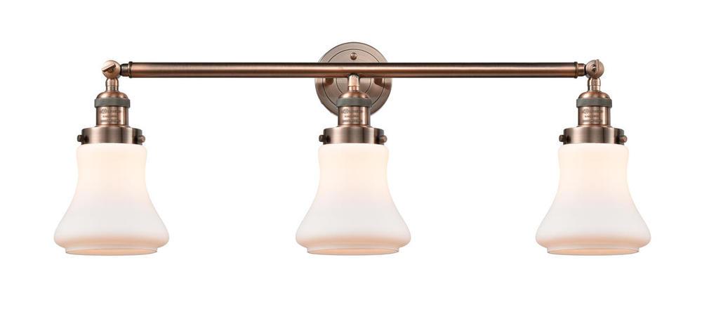 Bellmont - 3 Light - 30 inch - Antique Copper - Bath Vanity Light