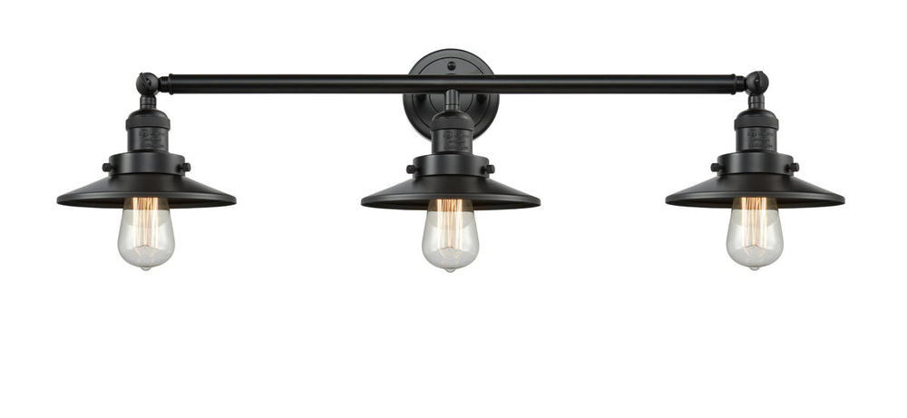 Railroad - 3 Light - 32 inch - Oil Rubbed Bronze - Bath Vanity Light