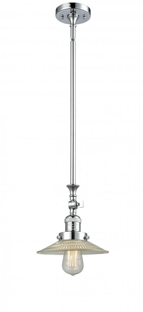 Halophane - 1 Light - 9 inch - Polished Chrome - Stem Hung - Mini Pendant