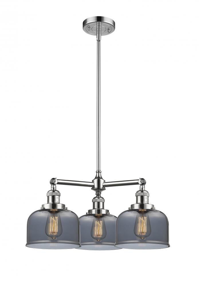 Bell - 3 Light - 22 inch - Polished Chrome - Stem Hung - Chandelier