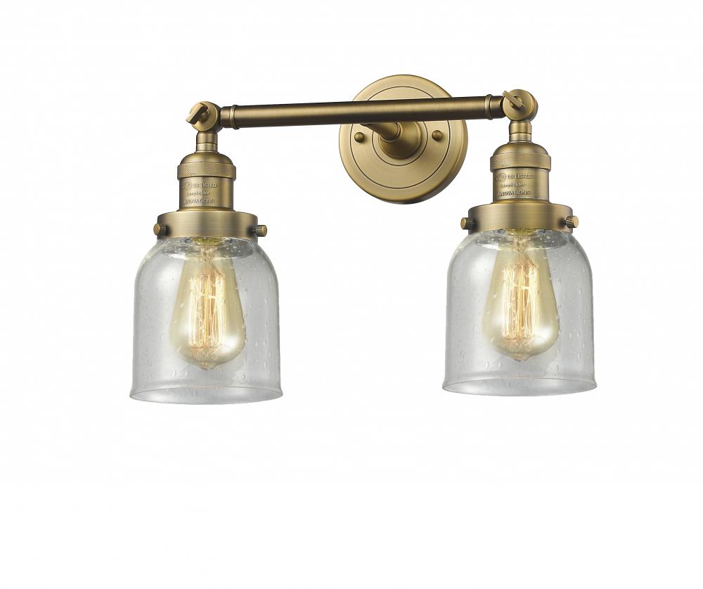 Bell - 2 Light - 16 inch - Brushed Brass - Bath Vanity Light