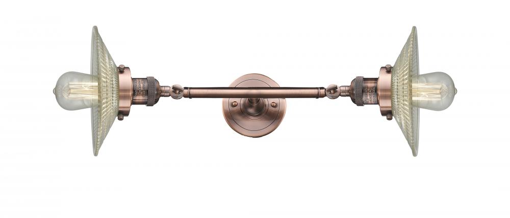 Halophane - 2 Light - 9 inch - Antique Copper - Bath Vanity Light