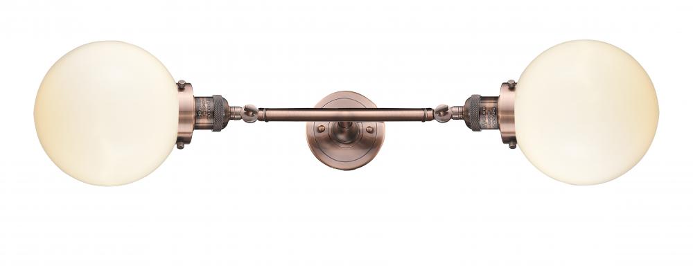 Beacon - 2 Light - 8 inch - Antique Copper - Bath Vanity Light