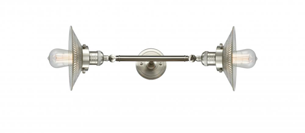 Halophane - 2 Light - 9 inch - Brushed Satin Nickel - Bath Vanity Light