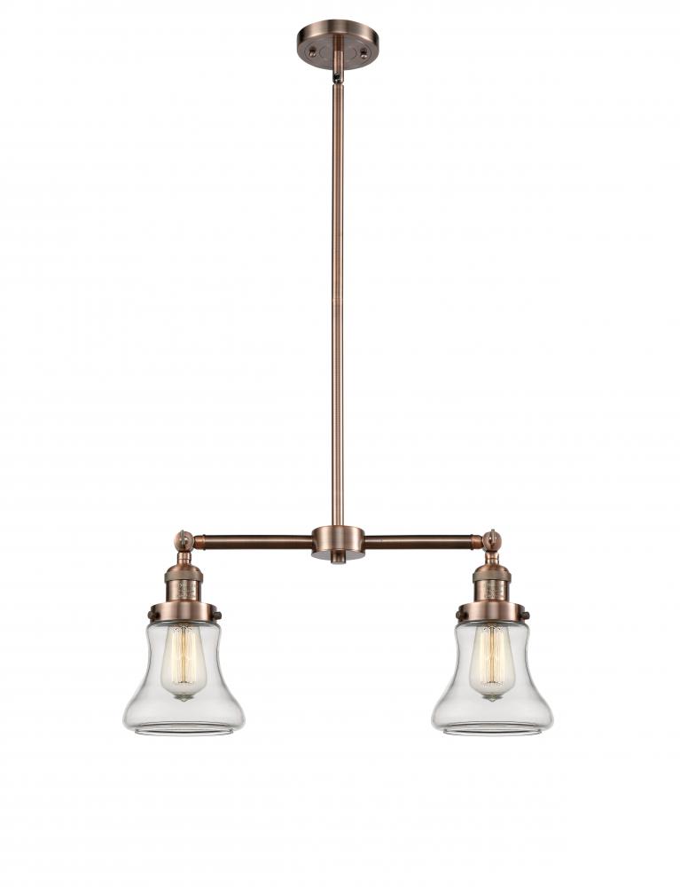 Bellmont - 2 Light - 21 inch - Antique Copper - Stem Hung - Island Light