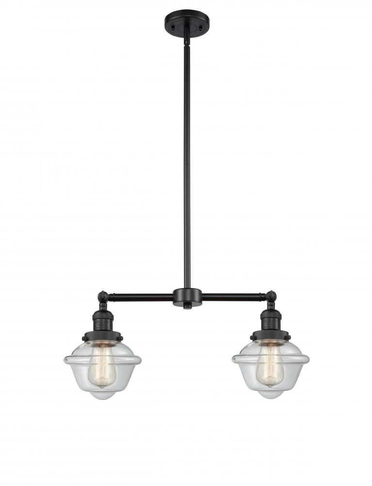 Oxford - 2 Light - 24 inch - Matte Black - Stem Hung - Island Light