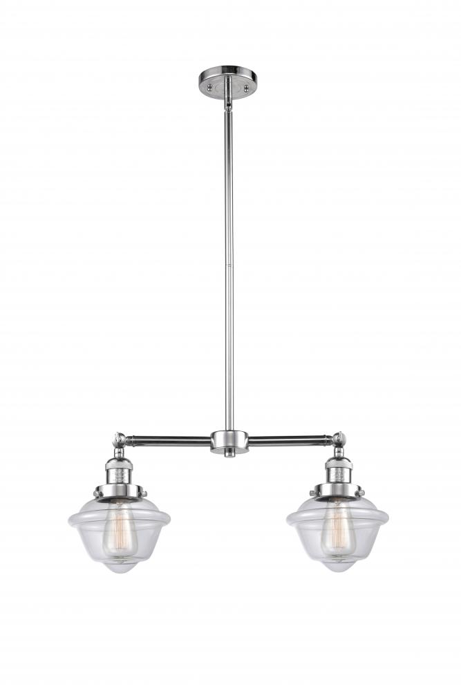 Oxford - 2 Light - 24 inch - Polished Chrome - Stem Hung - Island Light