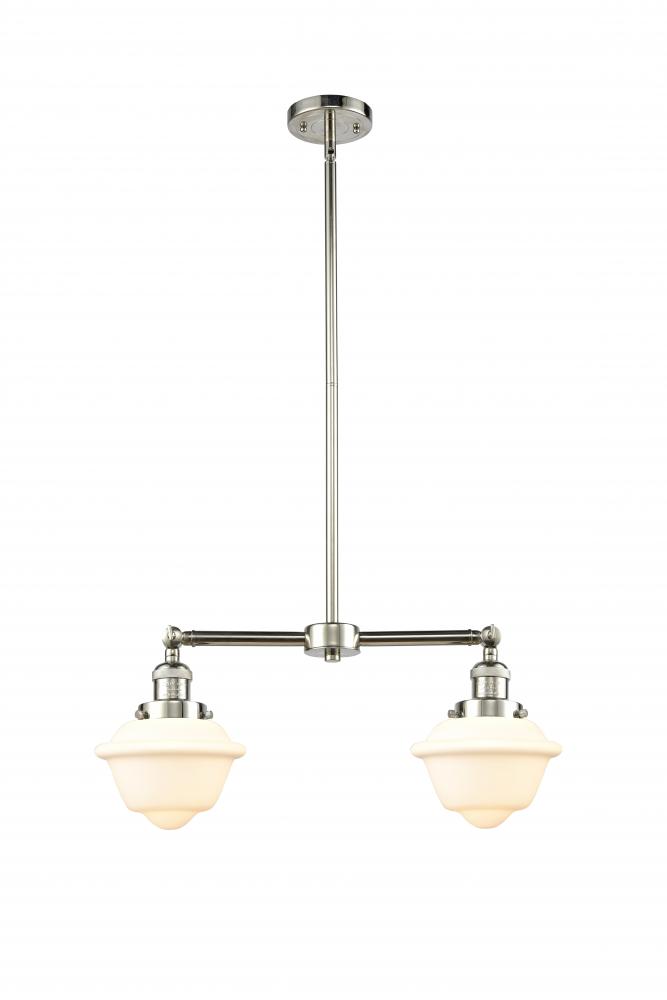 Oxford - 2 Light - 24 inch - Polished Nickel - Stem Hung - Island Light