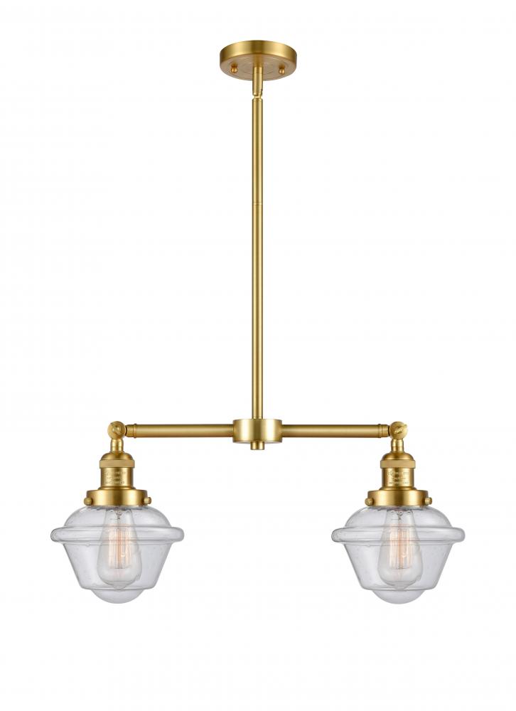 Oxford - 2 Light - 24 inch - Satin Gold - Stem Hung - Island Light