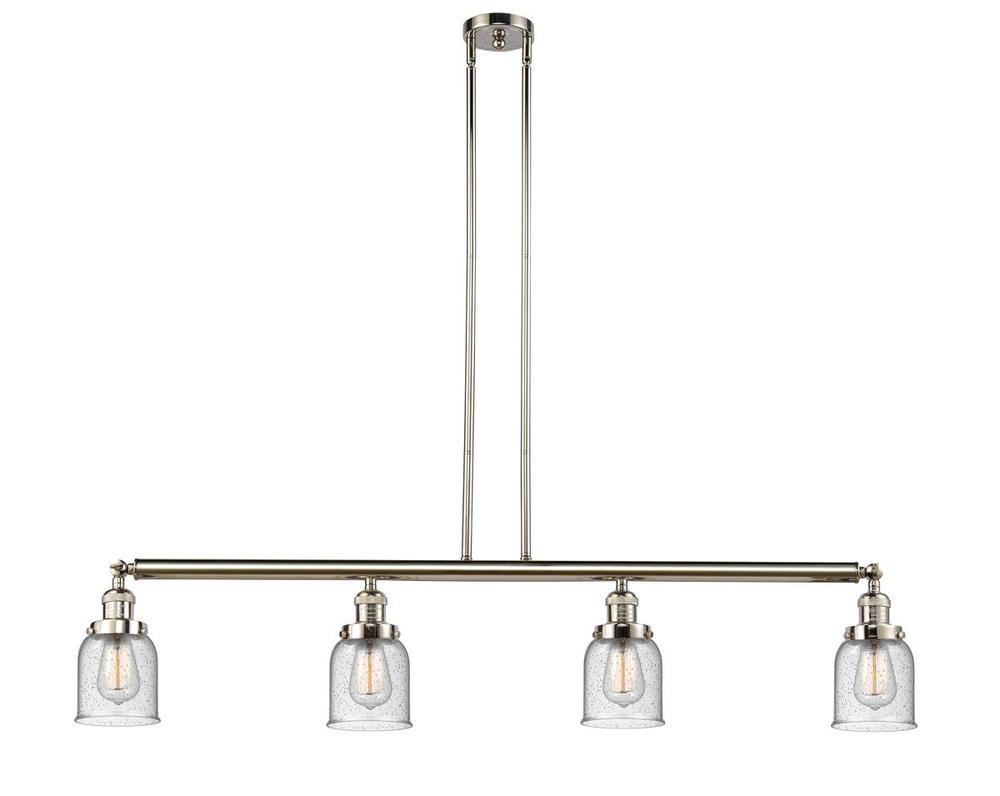 Bell - 4 Light - 50 inch - Polished Nickel - Stem Hung - Island Light