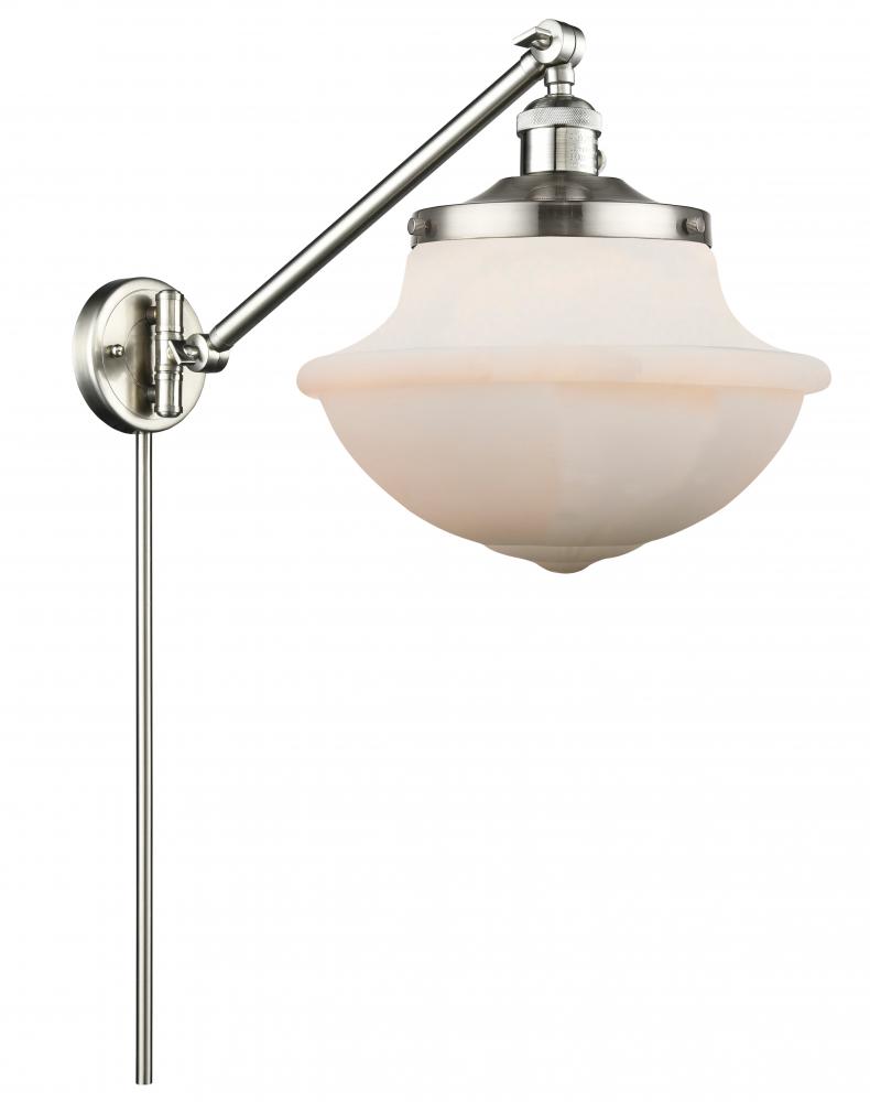 Oxford - 1 Light - 12 inch - Brushed Satin Nickel - Swing Arm