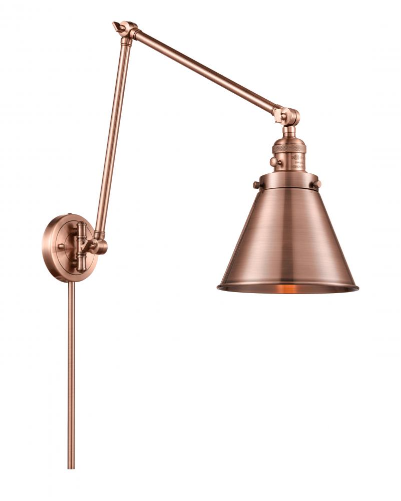 Appalachian - 1 Light - 8 inch - Antique Copper - Swing Arm