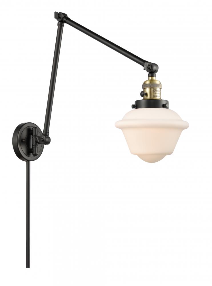 Oxford - 1 Light - 8 inch - Black Antique Brass - Swing Arm