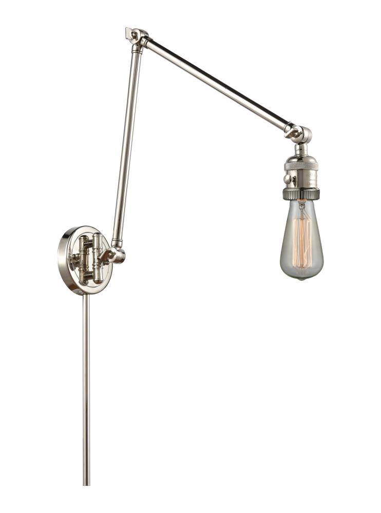 Bare Bulb - 1 Light - 5 inch - Polished Nickel - Swing Arm