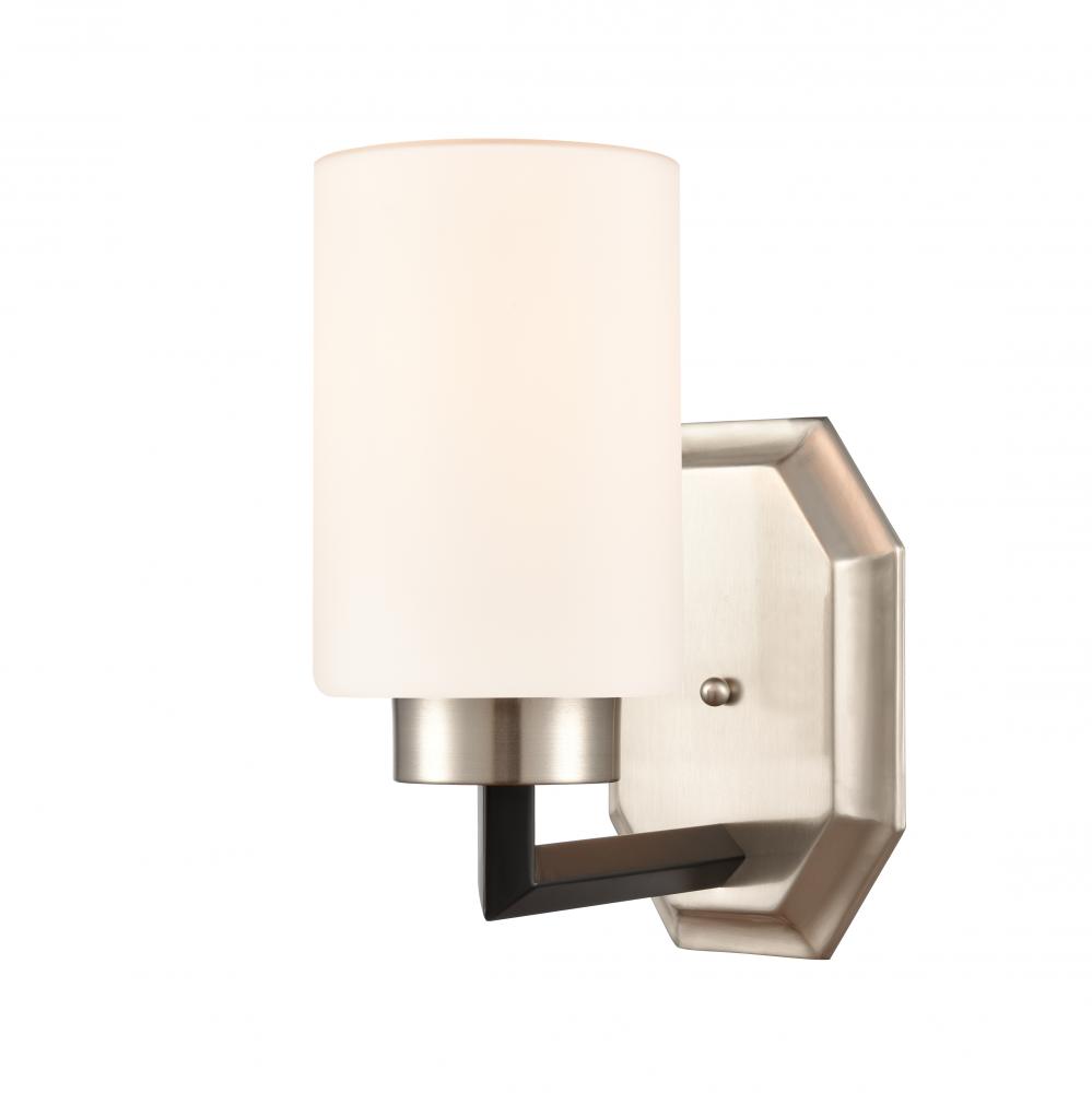 Mila - 1 Light - 4 inch - Black Satin Nickel - Sconce