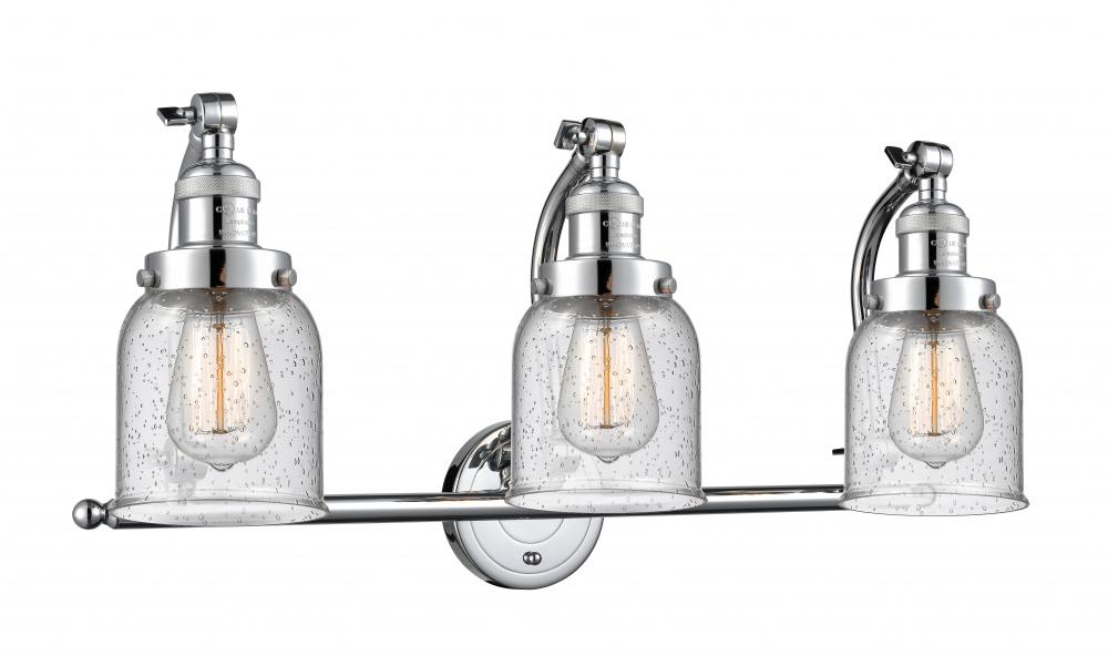 Bell - 3 Light - 28 inch - Polished Chrome - Bath Vanity Light