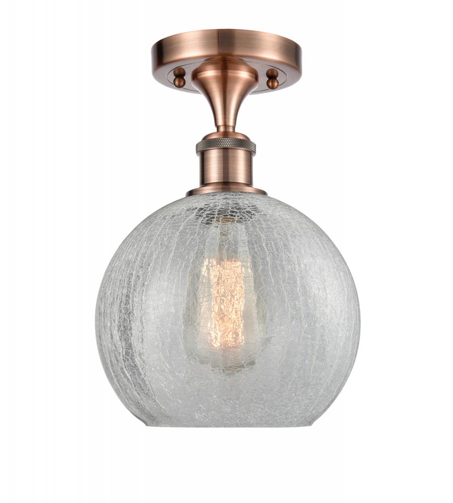 Athens - 1 Light - 8 inch - Antique Copper - Semi-Flush Mount