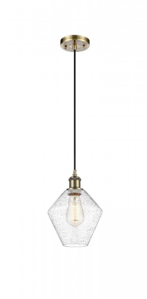 Cindyrella - 1 Light - 8 inch - Antique Brass - Cord hung - Mini Pendant