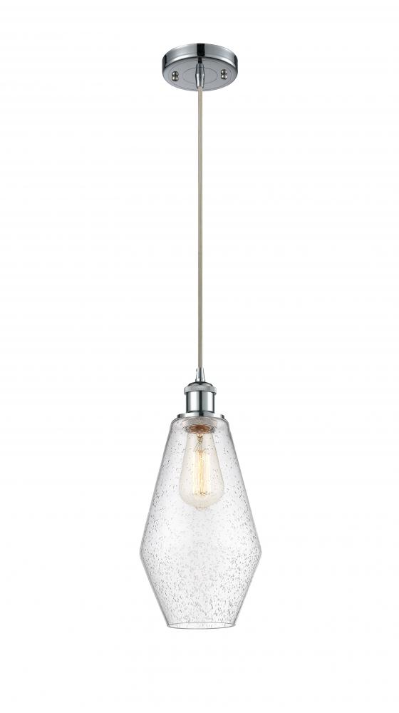 Cindyrella - 1 Light - 7 inch - Polished Chrome - Cord hung - Mini Pendant