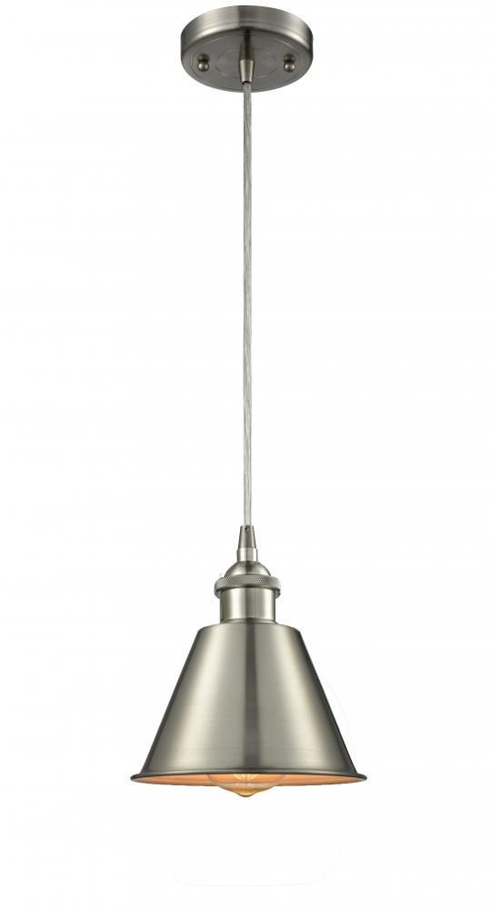 Smithfield - 1 Light - 7 inch - Brushed Satin Nickel - Cord hung - Mini Pendant