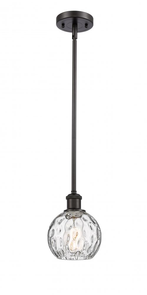 Athens Water Glass - 1 Light - 6 inch - Oil Rubbed Bronze - Mini Pendant