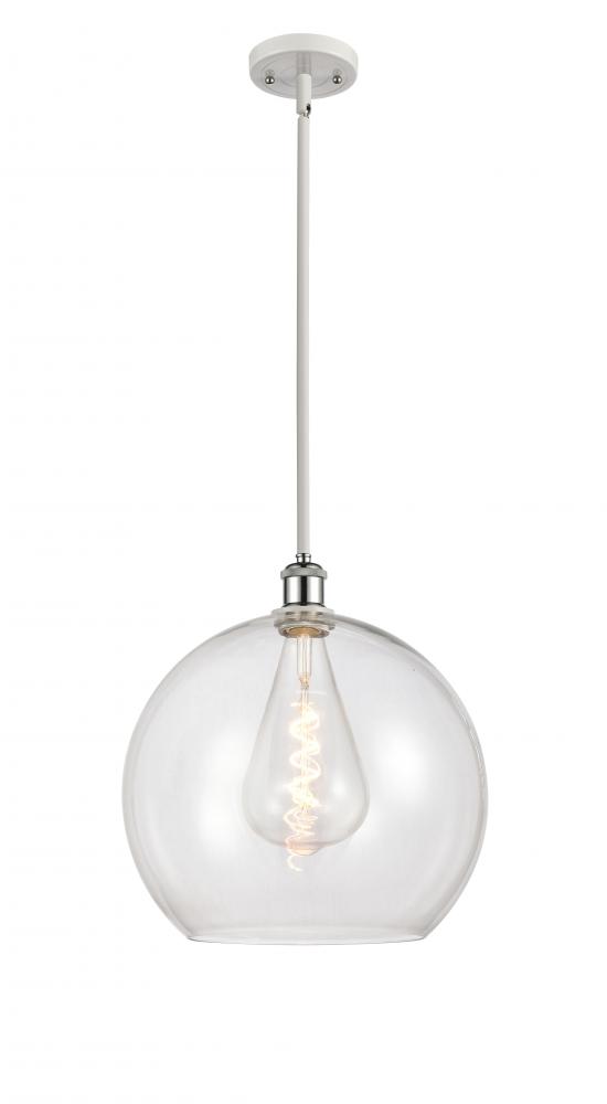 Athens - 1 Light - 14 inch - White Polished Chrome - Pendant