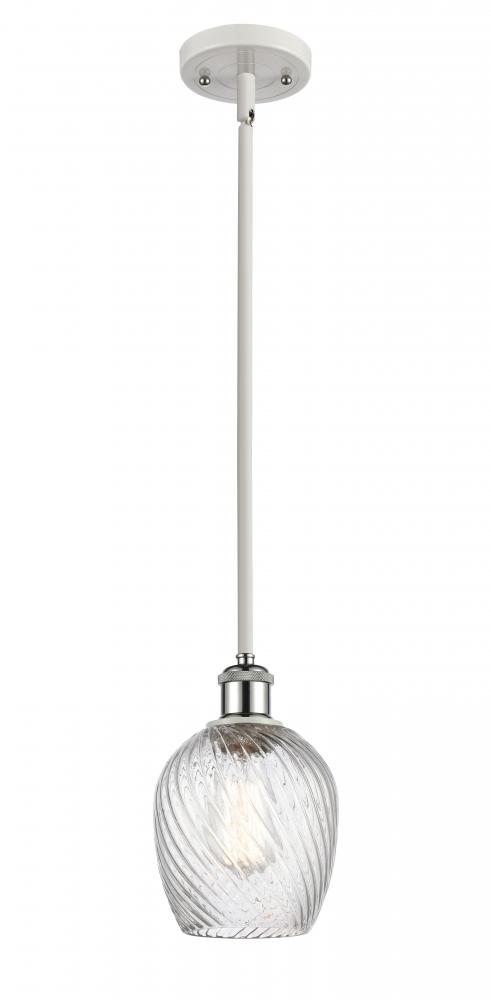 Salina - 1 Light - 6 inch - White Polished Chrome - Mini Pendant