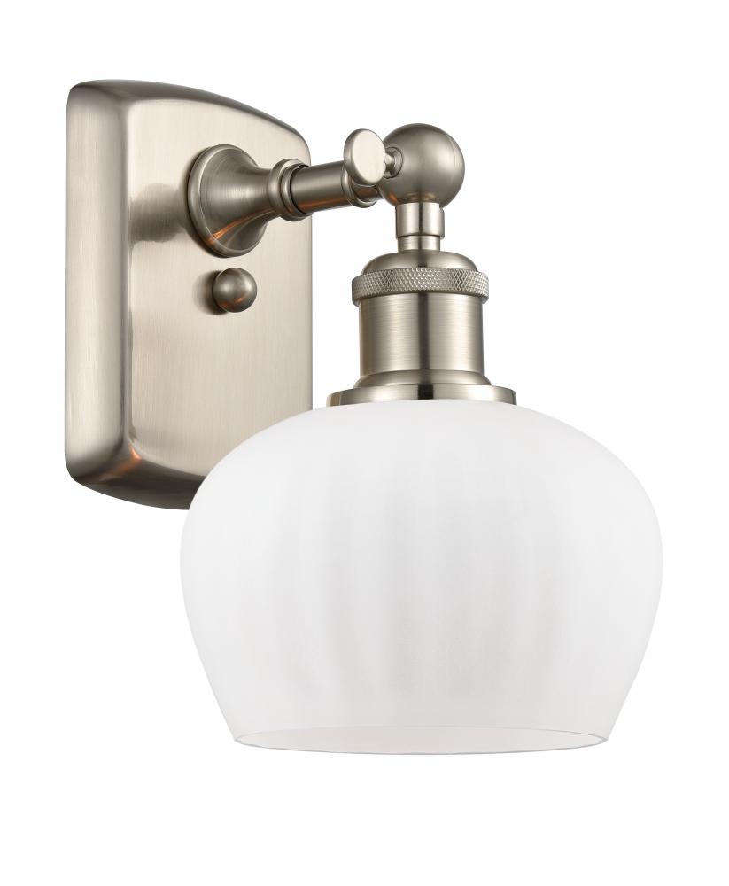 Fenton - 1 Light - 7 inch - Brushed Satin Nickel - Sconce