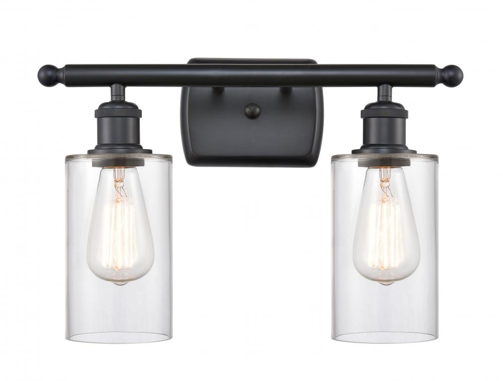 Clymer - 2 Light - 14 inch - Matte Black - Bath Vanity Light