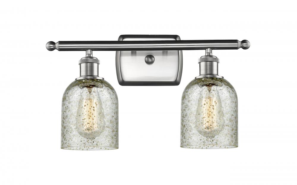 Caledonia - 2 Light - 15 inch - Brushed Satin Nickel - Bath Vanity Light